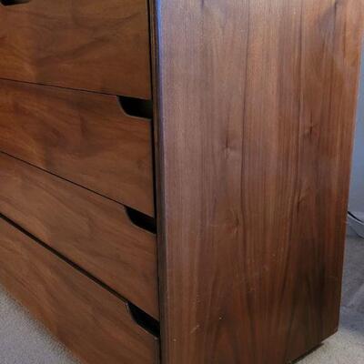 Lot 243: Mid Century Modern Lane Walnut Dresser  