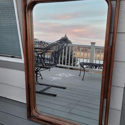 Lot 254: Mid Century Modern Lane Walnut Mirror (Matches bed & Dressers)
