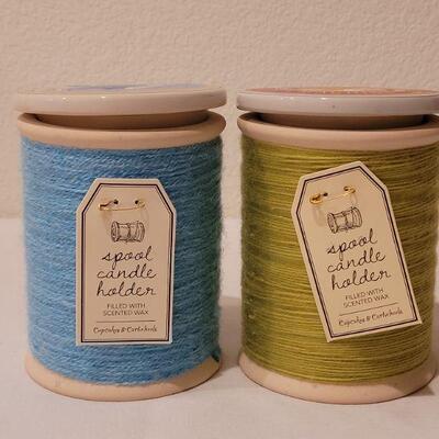 Lot 260: (2) New Large Spool Candles (Fresh Linen)