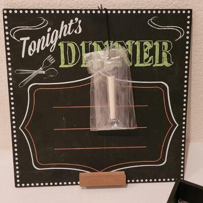 Lot 271: NEW Kitchen Chalkboard and Recipe Box