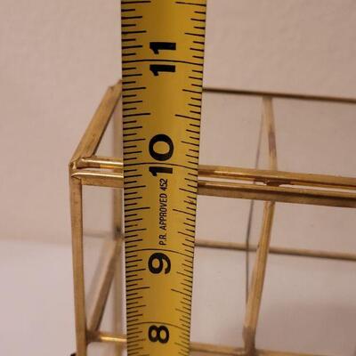 Lot 272: Vintage Brass and Glass Small Curio Cabinet