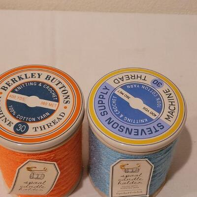 Lot 274: (2) New Large Spool Candles (Fresh Linen)
