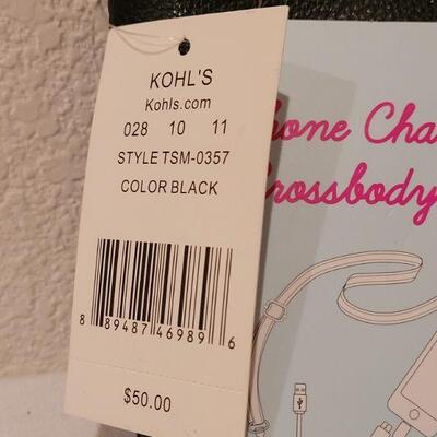 Lot 278: NEW Phone Charging Crossbody Bag 