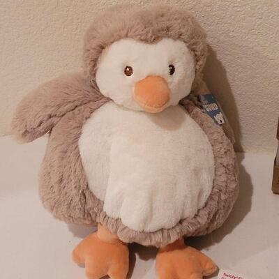Lot 282: NEW Baby Boy Bibs, Toy, Plushie, Utensils and Window Shade