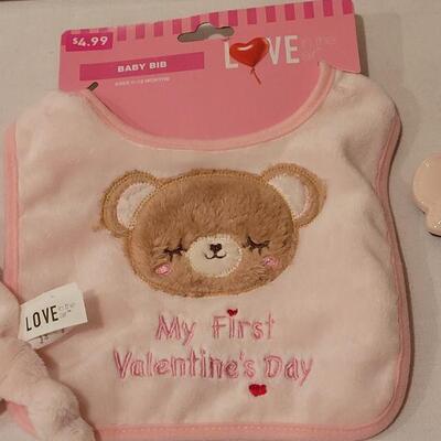 Lot 294: New Baby Girl MY 1st Valentine's Day, Cross & Scrapbook lot