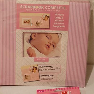 Lot 294: New Baby Girl MY 1st Valentine's Day, Cross & Scrapbook lot