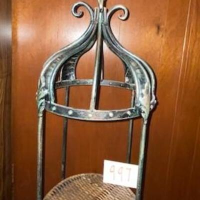 Lot 997 - Metal and Rattan Shelf