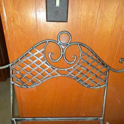 Lot 1000 - Metal and Rattan shelf