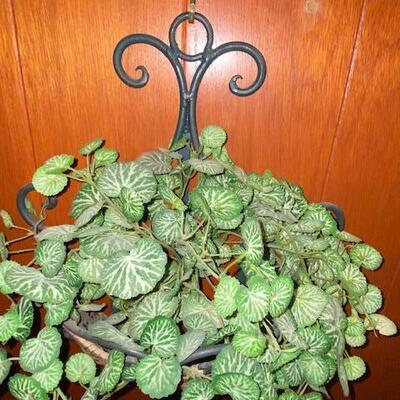 Lot 1002 - metal and rattan plant holder