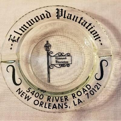 Lot #1  Vintage Elmwood Plantation advertising ashtray