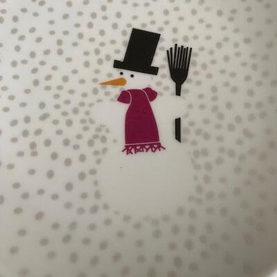 Lot 1022 -4  Snowman Plates 