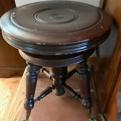 Antique piano stool $99