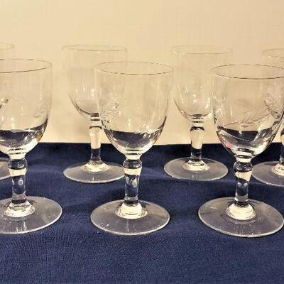 Lot #39  Seven Crystal Liqueur Glasses