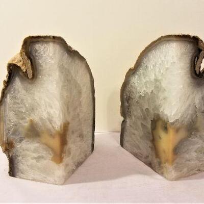 Lot #42 Good pair of Geode Bookends