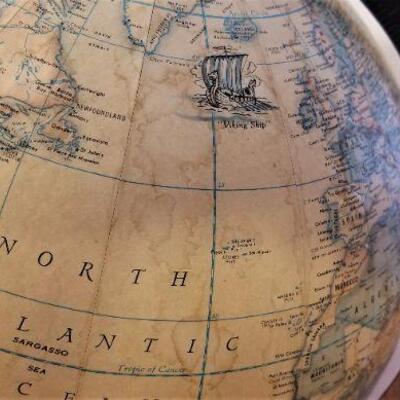 Lot #45  1960's Table Globe on Stand