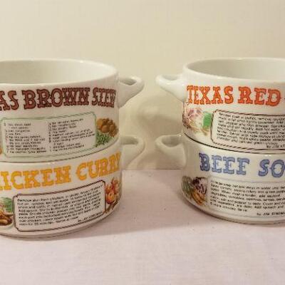 Lot #50  Set of Four Retired Gumbo/Chili Bowls - hard to find set