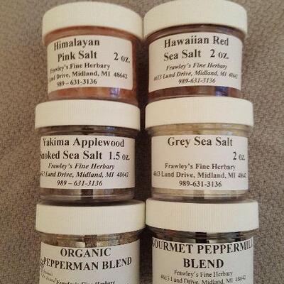 Collection of Gourmet Salts and Pepper