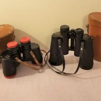 Lot #57  2 Pair Vintage Binoculars with Case