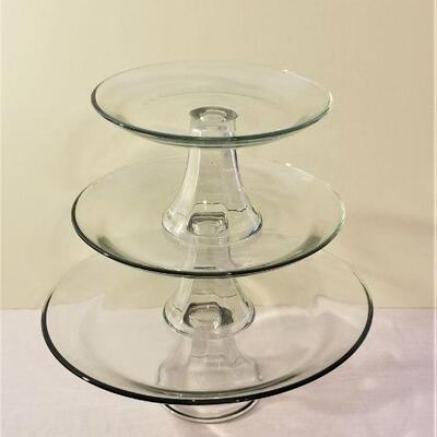 Lot #69  Set of Glass Contemporary Cake Stands
