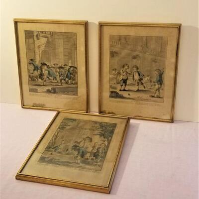 Lot #73  Interesting Lot of Three Antique French Engravings