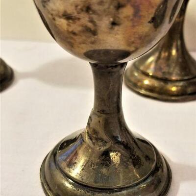 Lot #75  Lot of Six Sterling Silver Goblets