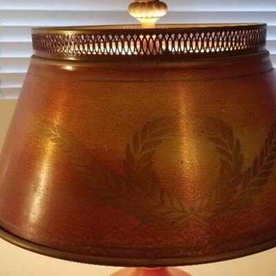 Lot #77  Vintage Tole Table Lamp