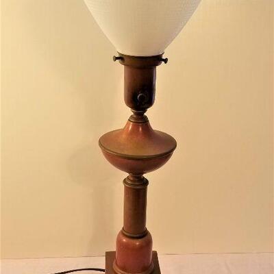 Lot #77  Vintage Tole Table Lamp