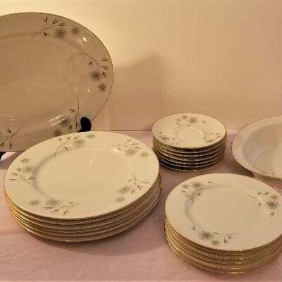Lot #79   30 Pieces of Haviland (USA) Mid Century Fine China in the "LaSerre" pattern