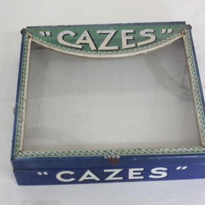 Lot 8 Antique French Biscuit Display Box Lid 'Cazes'