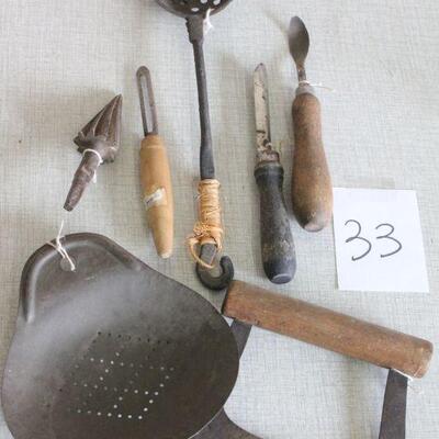 Lot 33 Vintage/Antique Kitchen Tools/Utensils
