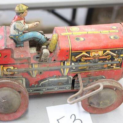 Lot 53 MARX Tractor Diesel 12 Tin Toy