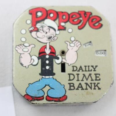 Lot 59 1950's Popeye Daily Dime Tin Bank
