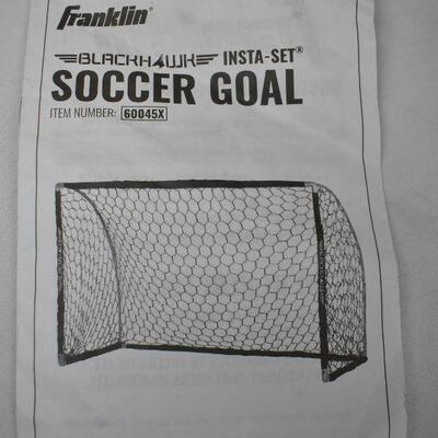 Franklin Soccer Goal. Missing Parts G & H, Still Useable