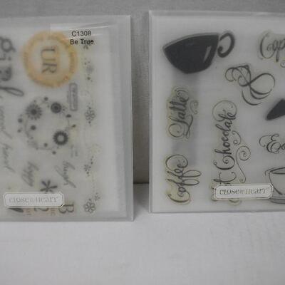 6 Sets of My Acrylix Clear Acrylic Stamp Sets, Friends Themes