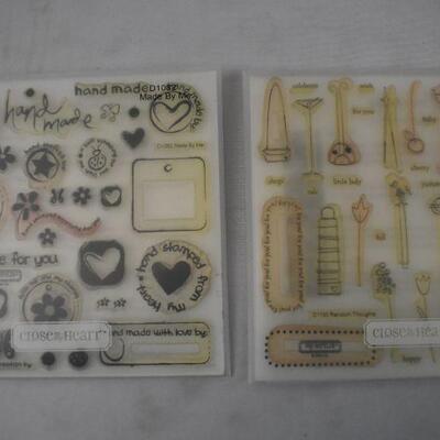 5 Sets Clear Acrylic Stamp Sets by Close To My Heart: Sentiments