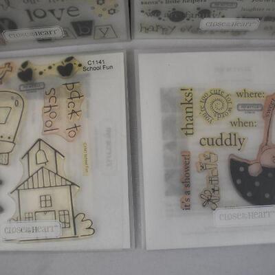 Qty 4 Clear Acrylic Stamp Sets by Close To My Heart, Baby & Kids Theme