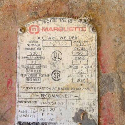 Vintage Marquette Arc Welder
