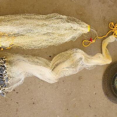 2 Casting Nets & Bait Basket