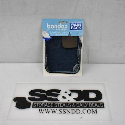 Bondex Iron-On Denim Patches - Value Pack (22 total pieces) - 100% Cotton
