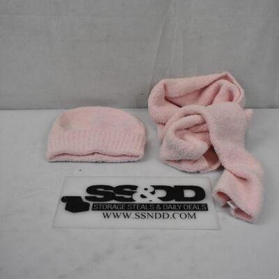 Pink Hat and Scarf - Needs Washing