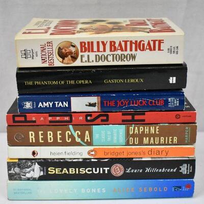 8 Paperback Modern Classics Fiction Books: Billy Bathgate -to- The Lovely Bones