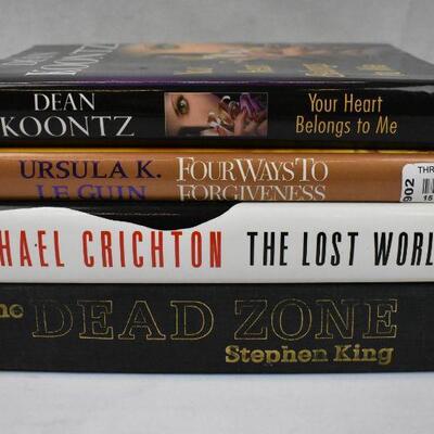 4 Hardcover Fiction Sci-Fi Books: Your Heart Belongs to Me -to- The Dead Zone