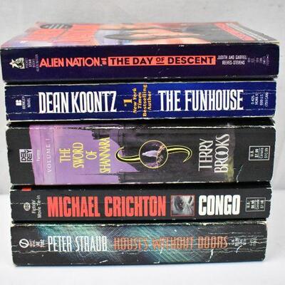 5 Paperback Sci-Fi Books: Alien Nation -to- Houses Without Doors