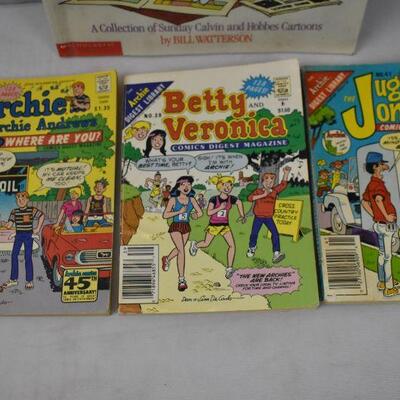 4 Comic Books: Archie, Betty, Jughead, Calvin & Hobbes