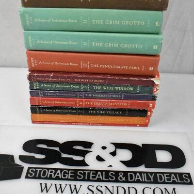 11 Lemony Snicket Books, not a complete set, 1 duplicate