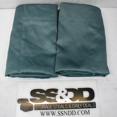 2 Mainstays Teal Woven Curtain Panels 30