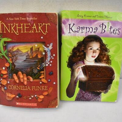 6 Fiction Books: Teen Sci-Fi Fantasy: Inkheart -to- Girl of Nightmares