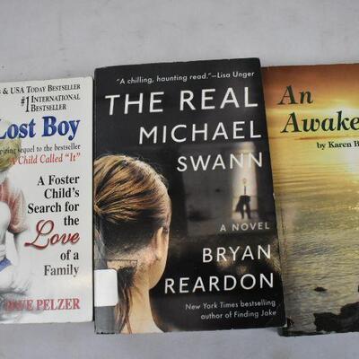 6 Fiction Books, Paperback Adult Drama: Happy Clean Heart -to- A Awakening
