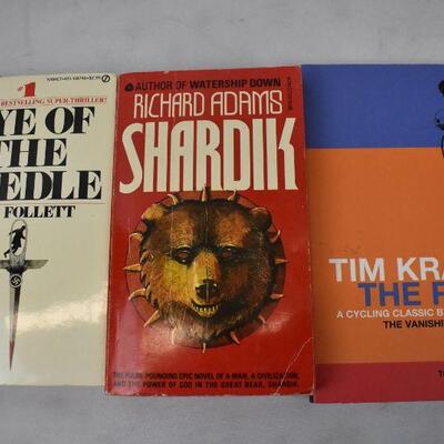 7 Paperback Books, Fiction War/Adventure: Sahara -to- The Rider