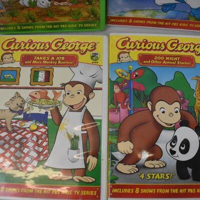 4 Curious George TV on DVD: Goes Green -to- Zoo Night